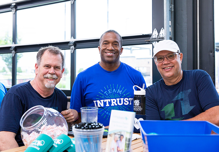 Employees participating in Picklepalooza